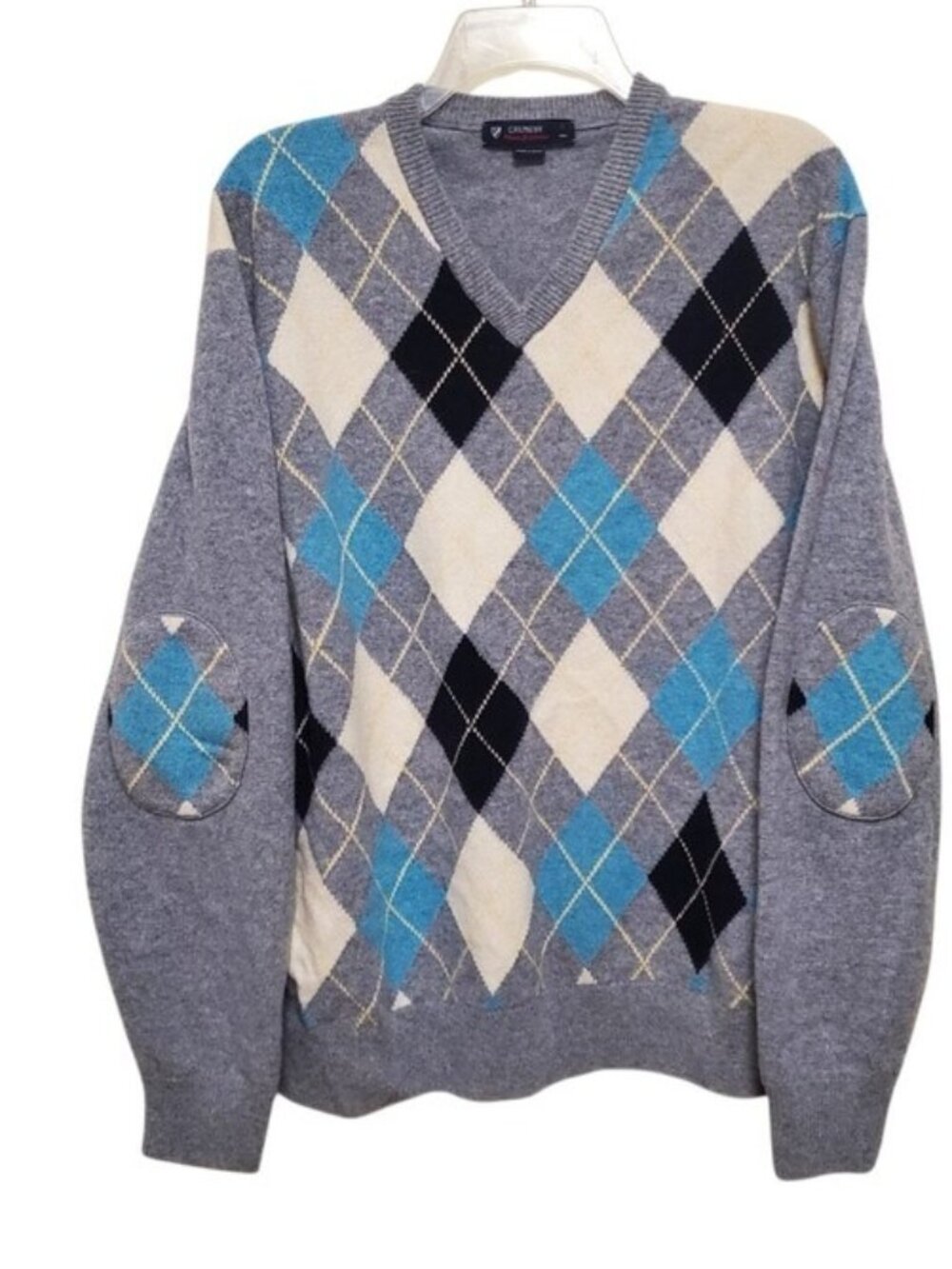 Pullover Argyle Sweater Unisex Classic Timeless L